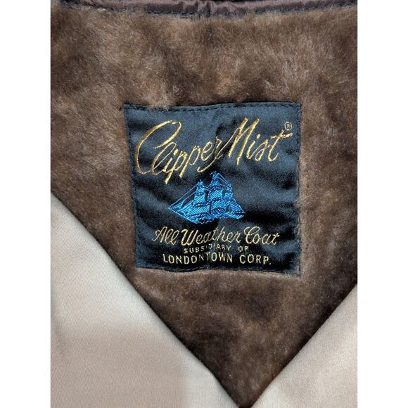 Vintage Clipper Mist All Weather Lined Trench Coat w/ Belt Men's Size 44 Long - Picture 5 of 15